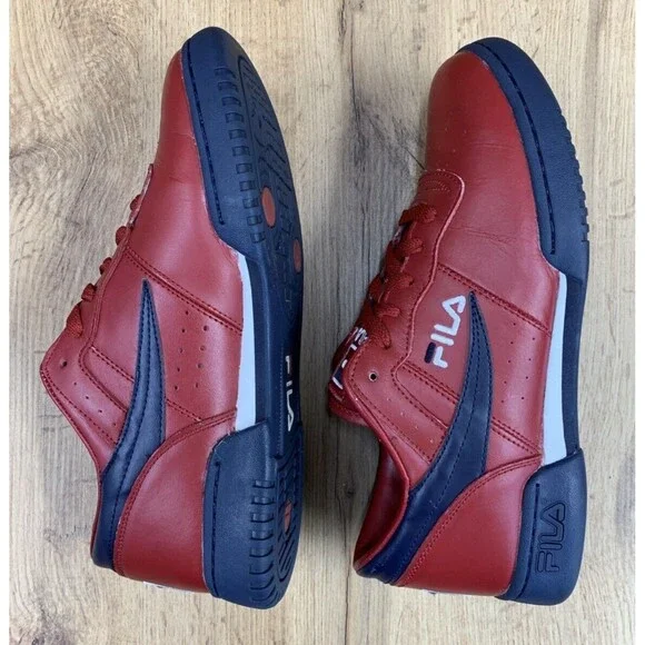 Fila Original Fitness Sneakers Mens 8 Red Navy White 90's Hip Hop 11F16LT-640 - Picture 11 of 16
